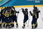 2026 Winter Olympics ice hockey game at Milano Cortina featuring USA and Canada rivalry matchup