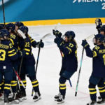 2026 Winter Olympics ice hockey game at Milano Cortina featuring USA and Canada rivalry matchup