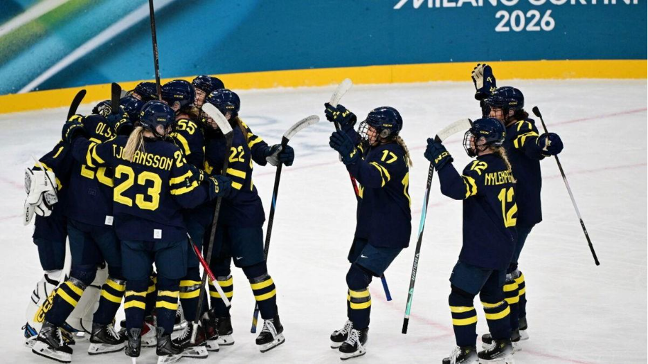 2026 Winter Olympics ice hockey game at Milano Cortina featuring USA and Canada rivalry matchup